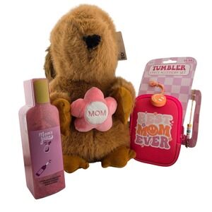 Celebrate Mothers Day Squirrel‎ Plush With Mom Flower Socks And Tumbler Set